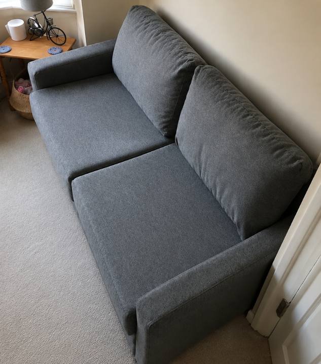 Sofa Without Removable Covers — Revived — After